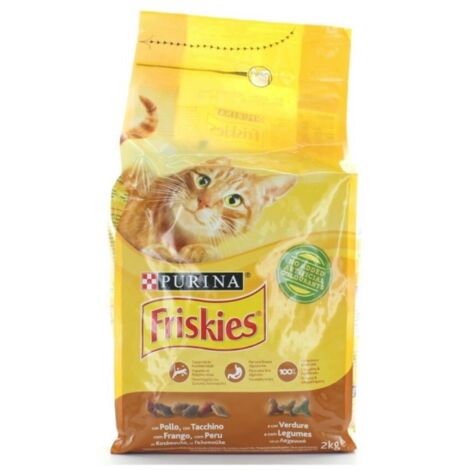 crocchette per gatto adulto "vitality" con pollo, tacchino e verdure , 2kg - purina