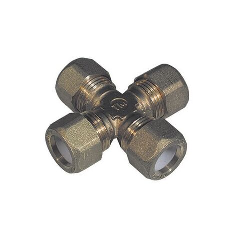 Croce con 4 dadi per rame con ogiva teflon tiemme 1/2 x 14