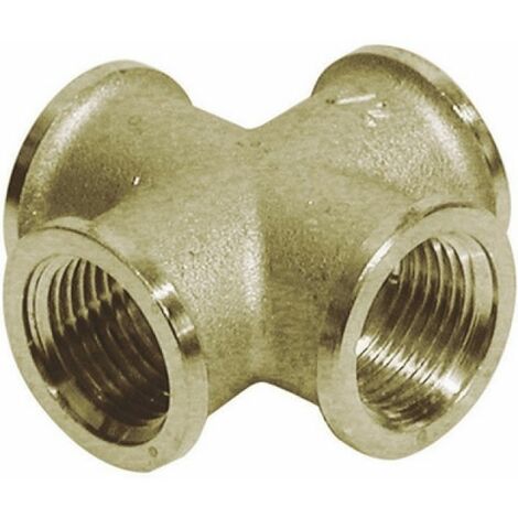 CROCE FEMMINA IN OTTONE GIALLO Diam. 1/2