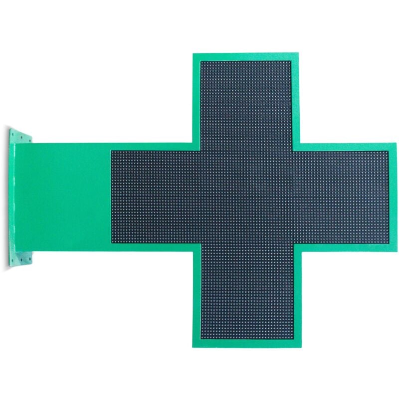 Image of Barcelona Led - Croce led farmacia monocolore verde programmabile P10 - Esterno -