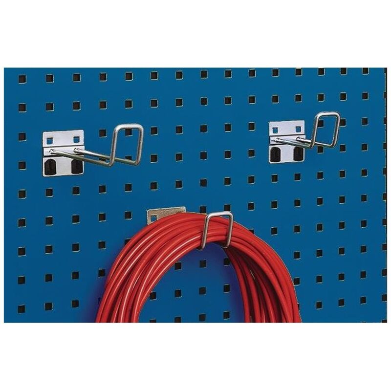 Bott - Crochet à étrier l.60xP100 mm galvanisé d. 6 mm adapté à panneaux perforés