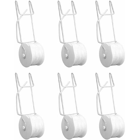 Crochet à rouleaux végétaux - Crochet de tomates de jardin durable robuste pour la tomate, végétale, serre, vigne fleur Type de vigne Trellis Kit Plant Rouleau Crochet 6pcs Tomate Support,Starlight