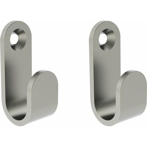 Crochet à vis en acier inoxydable chromé – Lot de 2 – Fixation robuste pour bois dur – Résistant à la corrosion – Tiger