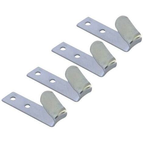 Crochets à visser 410218 – Lot de 4 en métal – Longueur 70 mm, largeur 20 mm – Pour courroies de fixation et bâches – Hewlett Packard - C33122