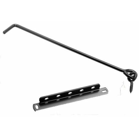 Crochet A Visser Avec Cremaillere D8x400 - 6x30 - Cataphorese Noir