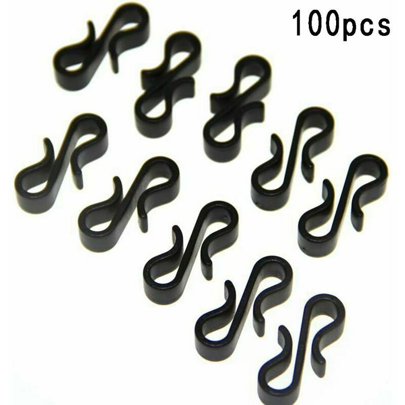 Trimec - Crochet à visser Lot De 100 Mini Crochets De Gouttière Pour La Fixation De Guirlandes Et Cordons Électriques, Crochets De Serrage En s à