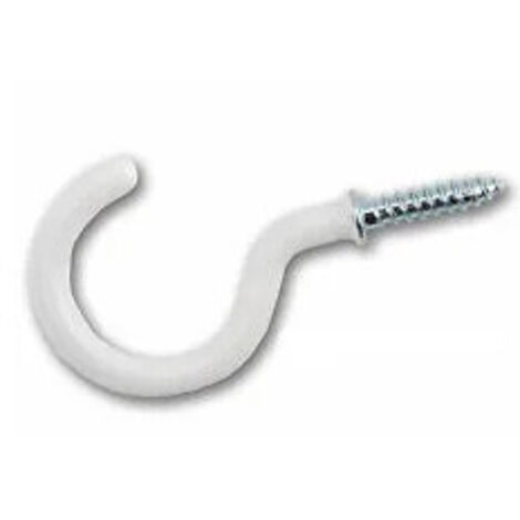 Crochet acier blanc rilsanisé 2.5 x 10 sc, 15 pièces