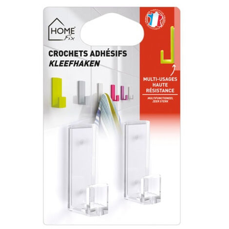 Crochet adhésif home fix cristal gm bl2 - HOME FIX