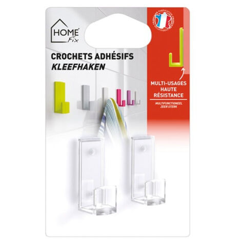 Crochet adhésif home fix cristal pm bl2 - HOME FIX