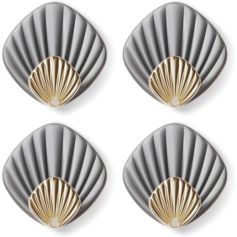 Crochet Adhésif Mural en forme de coquillage, HP004-GY Crochet Autocollant Moderne pour Salle de Bain et Cuisine, Patere porte manteau, Crocher