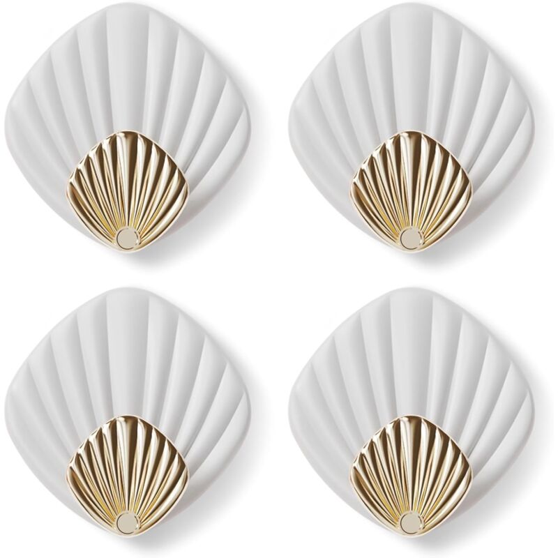 Crochet Adhésif Mural en forme de coquillage, HP004-W Crochet Autocollant Moderne pour Salle de Bain et Cuisine, Patere porte manteau, Crocher