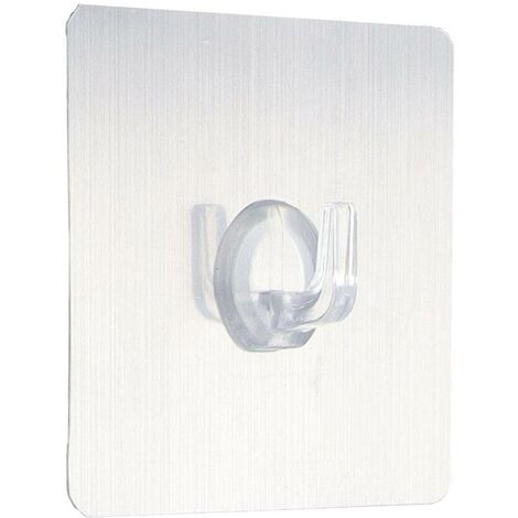 Crochet adhesif ps/pvc carre - silver - Tendance