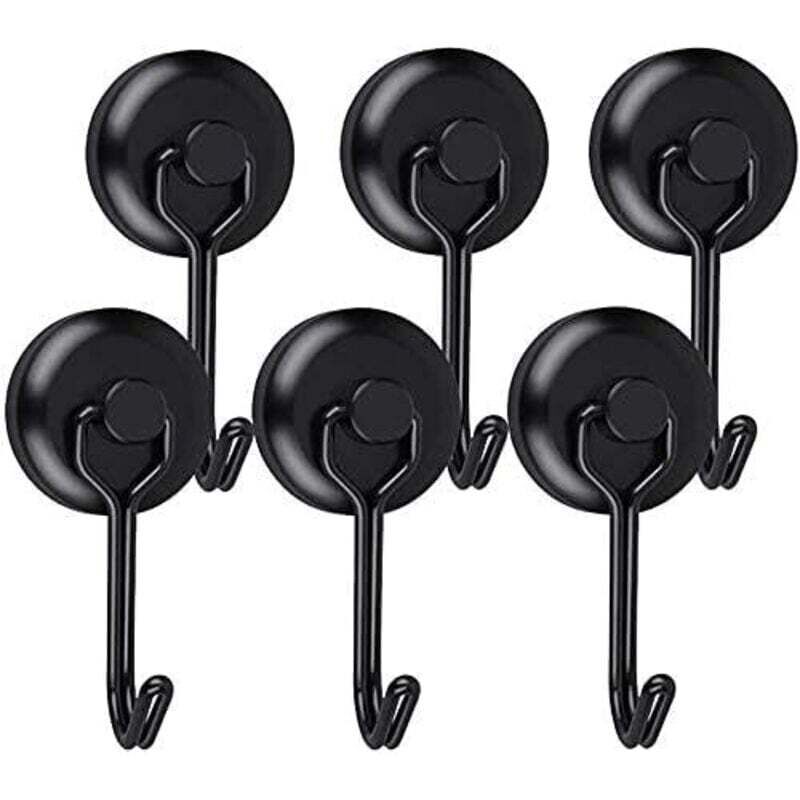 Crochet Aimanté Puissant Crochet Magnetique Frigo Noir Néodyme Pivotants Aimant Crochet Magnétique Crochets Aimantés Magnétiques pour Cuisine Torchon