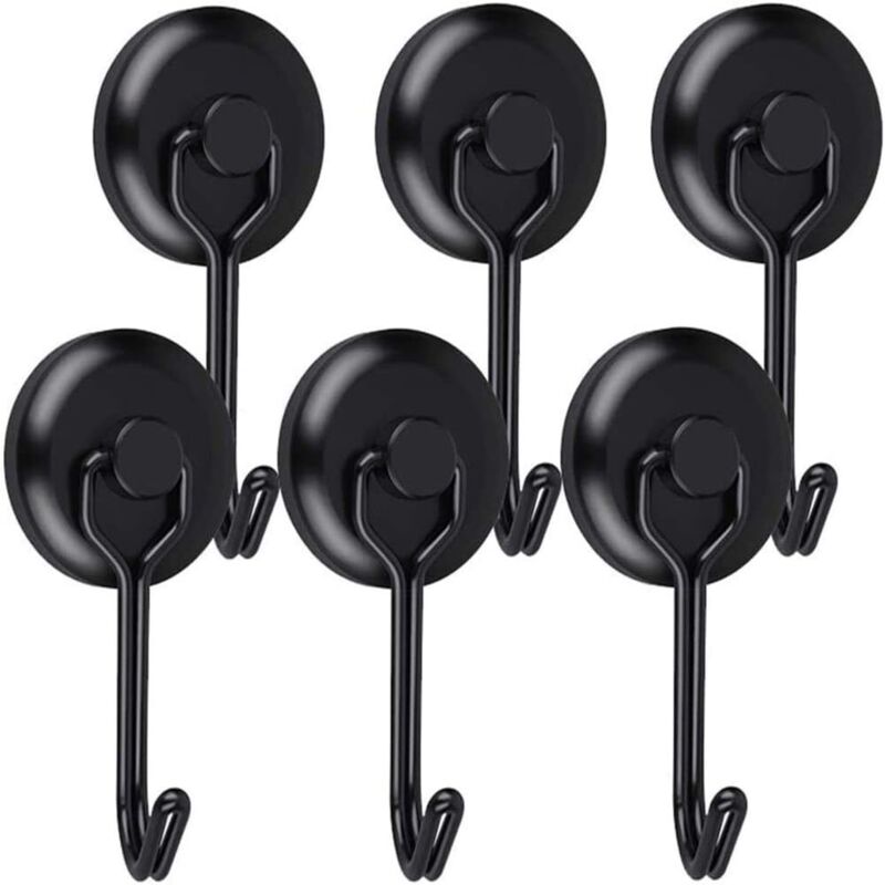Crochet Aimanté Puissant Crochet Magnetique Frigo Noir Néodyme Pivotants Aimant Crochet Magnétique Crochets Aimantés Magnétiques pour Cuisine Torchon