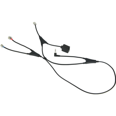 Crochet Commutateur Électronique - Jabra - Link 14201-36 - Noir - Filaire - Téléphone Mains Libres
