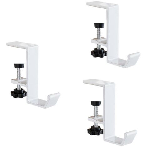 Crochet de bord de bureau réglable, support pour casque de jeu (lot de 3)