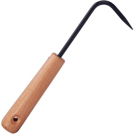 CESIECLEFOU Crochet de Désherbage de Jardin, Désherbeur à Poignée, Outils de Jardinage, Cultivateur Antirouille pour Désherber et Retourner Le Sol, Crochet à Griffe Unique pour la Maison et