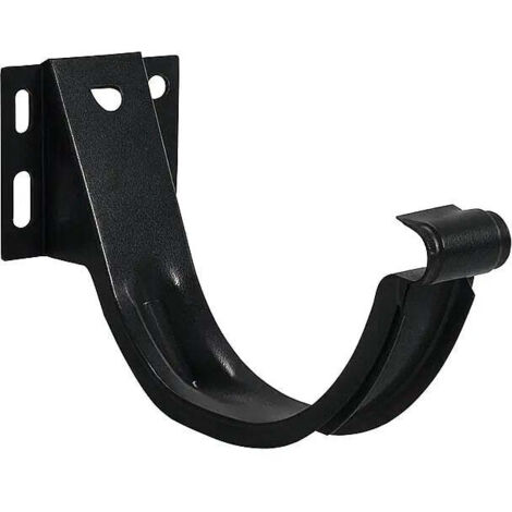 Crochet de gouttière réglable 125 mm acier – Noir RAL 9005