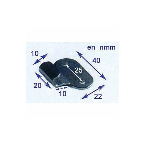 Crochet de Grenouillère – 40 x 22 mm – Entraxe de Fixation 25 mm