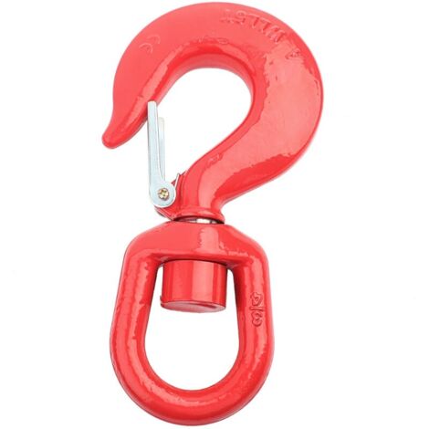 Crochet de grue à œillet pivotant en acier allié pour levage par gravité, industrie navale, rond 5T