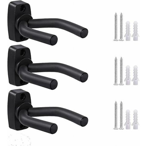 DHKLFA Crochet de guitare support mural pour guitare avec vis, 3 pièces