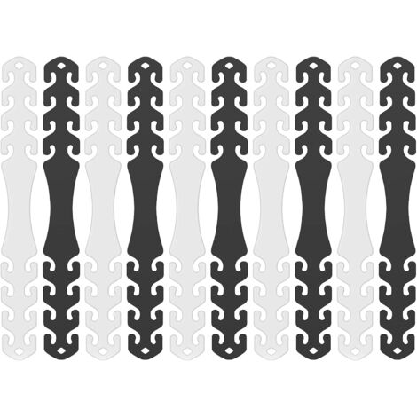 Crochet de masque souple réglable en silicone 10 PCS (noir, transparent)