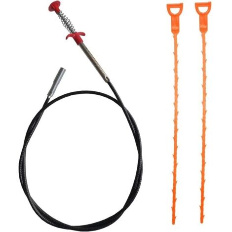 Crochet de nettoyage drain 160cm, pince flexible, pince à griffes, nettoyeur de drain