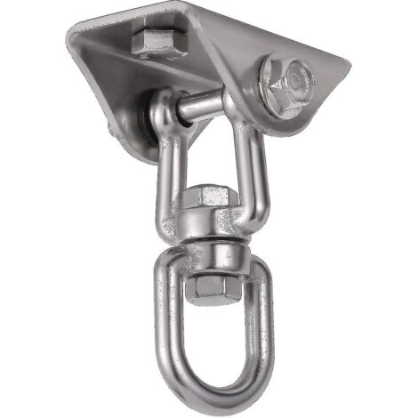 Crochet de plafond en acier inoxydable pour chaise suspendue avec vis, crochet de suspension/crochet pivotant à rotation 360°