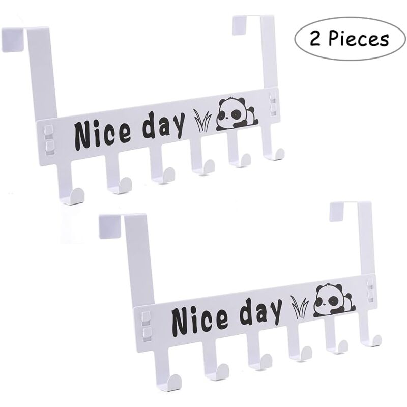 Crochet de Porte Blanc - 2 Pièces Boîte de Rangement pour Chambre à Coucher