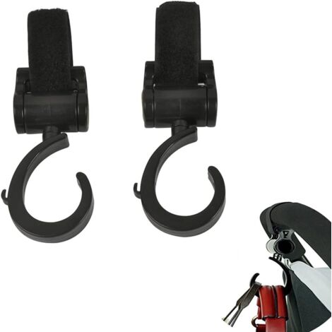 Crochet de poussette multifonctionnel 2PCS (noir)