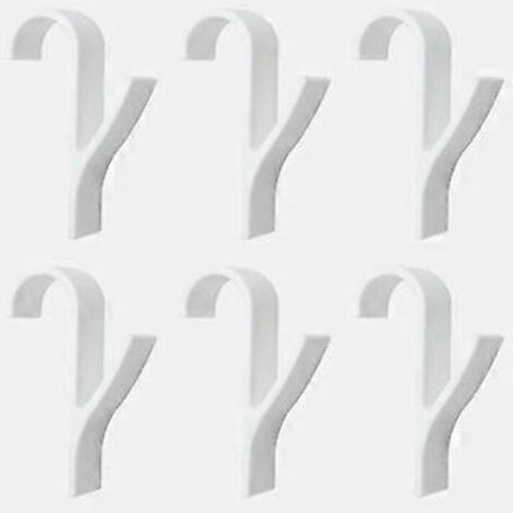 Crochet de radiateur, crochet pour sèche-serviettes, plastique blanc, lot de 10