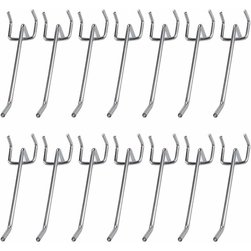 Crochet de rangement 40 Pcs Crochet Panneau Perforé,Assortiment Panneaux Perforés,Porte Crochets Panneaux Perforés,Crochet Mural Perforé