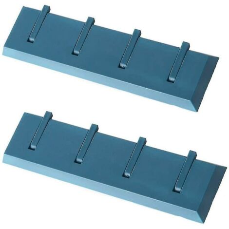 Crochet de salle de bain 2pcs, porte-serviettes, porte-manteau, crochet en plastique bleu