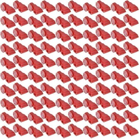 Crochet de serrure de 100pcs serrure de butée, serrure de sécurité rouge en plastique, installation facile, pour lien de marchandise, crochets de supermarché, affichage anti-vol de magas