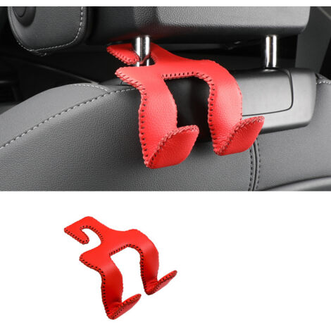 Crochet de siège arrière, Crochets de voiture pour appuie-tête Universal Seat Retour Crochets Cintres Siège voiture Appui-tête Crochets Organisateur de Siège Arrière de Siège de Voiture-Rouge