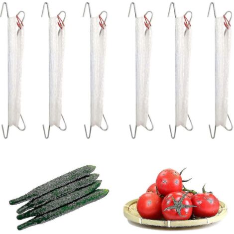 Crochet de support pour plants de tomates, corde métallique pour guider la croissance des plants, 10 m, lot de 6 unités - AquaForge