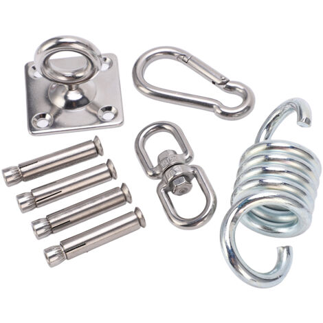 Crochet de Suspension en Acier Inox pour Hamac, Balançoire et Trapèze - Fixation Plafond Solide