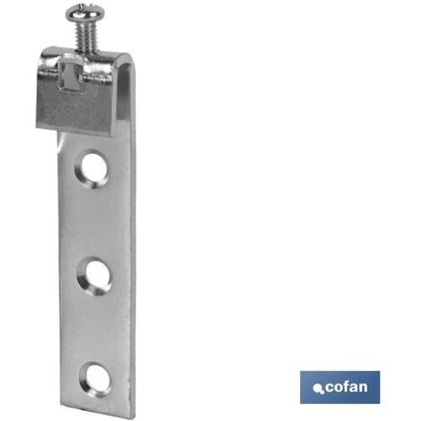 Crochet de suspension plaqué zinc avec vis de régulation