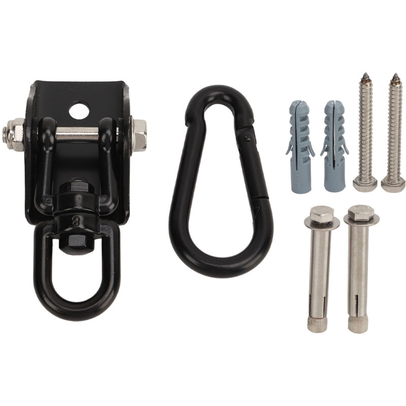 Crochet de suspension pour hamac en acier inoxydable, rotation à 360 degrés, kit de suspension pour hamac à roulement solide pour une utilisation en