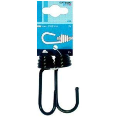 Crochet de tension pour corde en caoutchouc 8mm enduite de noir a 2pcs