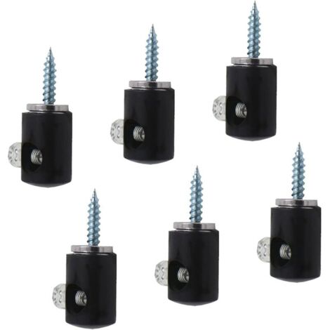 Crochet d'éclairage de lustre, 6 crochets d'éclairage suspendu pour câble de plafonniers de lustre (noir)