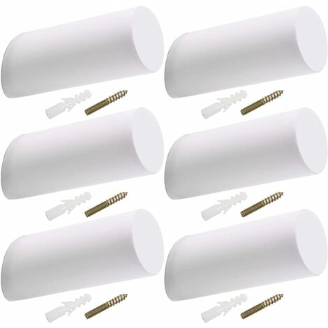 Crochet en Bois, Patère Bois, Crochets Muraux en Bois Patère Porte Manteau Crochet Mural Blanc pour Suspendre Les Manteaux, Chapeaux, Vestes, Sacs( 6 pcs Blanc)