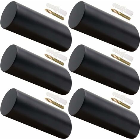 Crochet en Bois, Patère Bois, Crochets Muraux en Bois Patère Porte Manteau Crochet Mural noir pour Suspendre Les Manteaux, Chapeaux, Vestes, Sacs( 6 pcs noir)