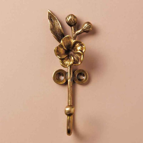 CHEHOMA Crochet fleur arabesque laiton 11x6cm