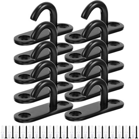 Crochet Inox,10 Pièces Crochet Plafond,Pontet Inox pour Balançoire Hamac Yoga