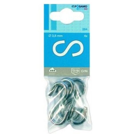 Crochet inoxydable 4 mm a 4 Unités (Par 10)