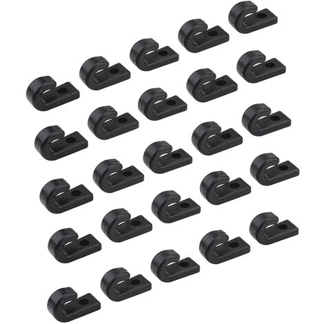 Crochet J, 25pcs Crochets d'arrimage en Nylon, Accessoires de Fixation pour Crochet de Kayak, Corde de canoë-Kayak, canots