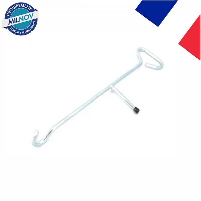 Milnov - Crochet lève plaque double poignées longueur 570mm ø 12 mm