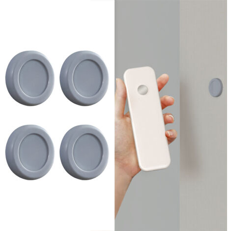 Crochet Magnétique Fixation Murale - 4x Hooks PP Magnetiques Forts Gris Blanc Jaune pour Cables Chargeurs Multiprise TV Etagere Wall-Mounted