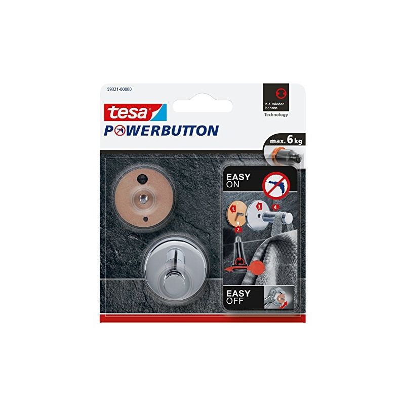 Tesa - 593210000001 crochet, métal chromé